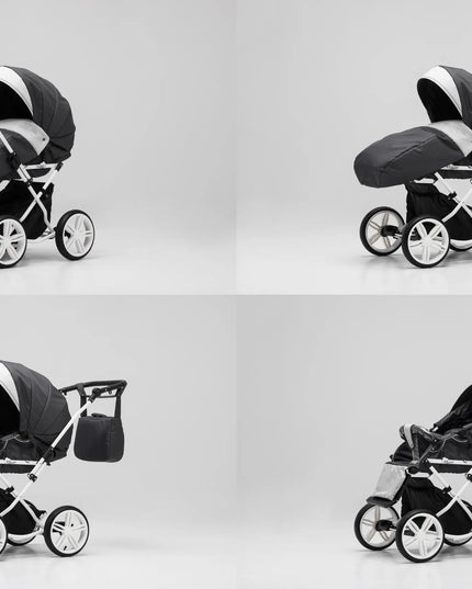 UNIVERSALUS VEŽIMĖLIS 3-in-1 – SU ODINIAIS DIRŽELIAIS IR ISOFIX KĖDUTE