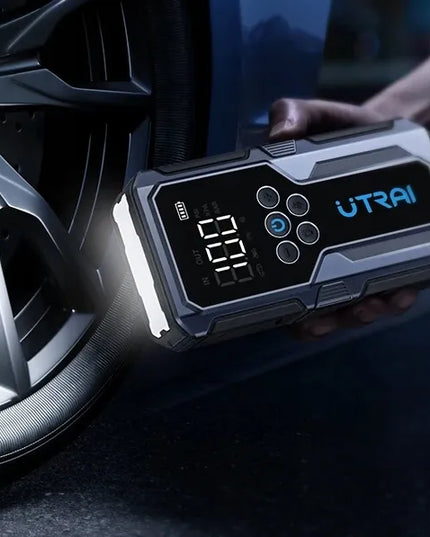 Utrai Jstar 9 12V 4viename automobilių užvedimo įrenginys su oro kompresoriumi ir 1500A galia