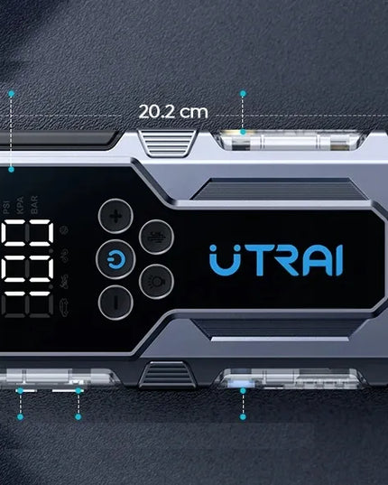Utrai Jstar 9 12V 4viename automobilių užvedimo įrenginys su oro kompresoriumi ir 1500A galia