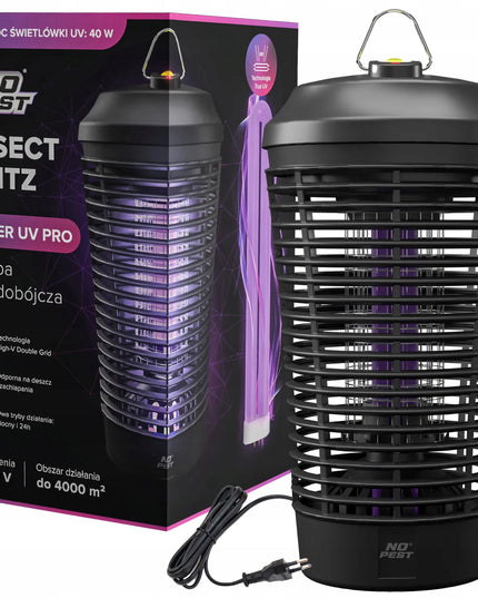 UV vabzdžių gaudyklė nuo uodų, musių ir kandžių 4500V 40W No Pest didelė XXL
