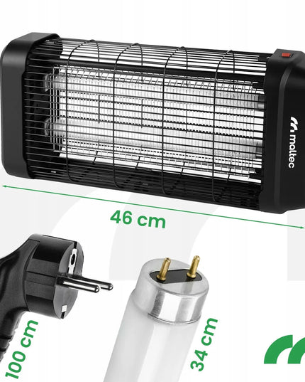 Vabzdžių naikintuvas nuo uodų, musių ir kitų vabzdžių, UV, galingas, 20W, 3800V