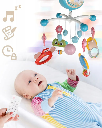 Vaikiška lovytės karuselė su muzika, projektoriumi, pulteliu ir laikmačiu