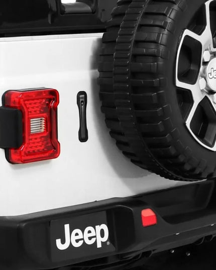 Vaikiškas akumuliatorinis automobilis Jeep Wrangler Rubicon – Baltas + nuotolinio valdymo pultas