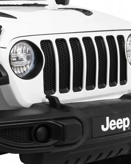 Vaikiškas akumuliatorinis automobilis Jeep Wrangler Rubicon – Baltas + nuotolinio valdymo pultas