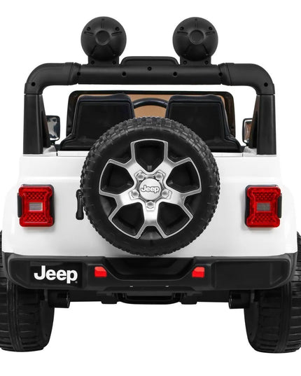 Vaikiškas akumuliatorinis automobilis Jeep Wrangler Rubicon – Baltas + nuotolinio valdymo pultas