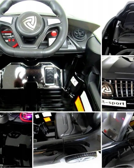 Vaikiškas akumuliatorinis automobilis R-Sport Cabrio B3, juodas