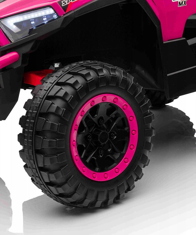 Vaikiškas akumuliatorinis visureigis Buggy 4x4 KCK, rožinis, 4x50W 24V