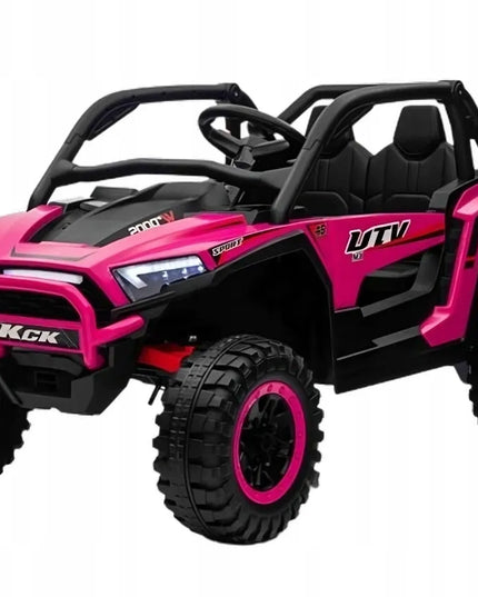 Vaikiškas akumuliatorinis visureigis Buggy 4x4 KCK, rožinis, 4x50W 24V