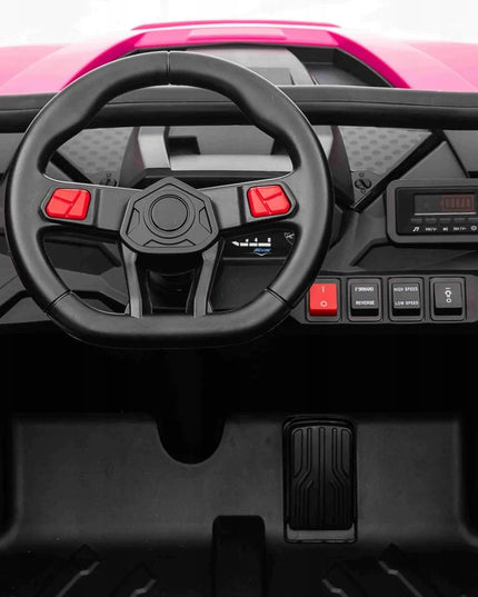 Vaikiškas akumuliatorinis visureigis Buggy 4x4 KCK, rožinis, 4x50W 24V