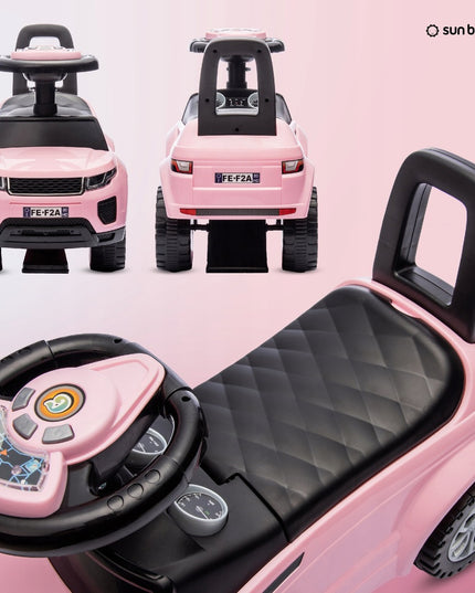 Vaikiškas automobilis 1 metų vaikui, šviesiai rožinis (Sun Baby)