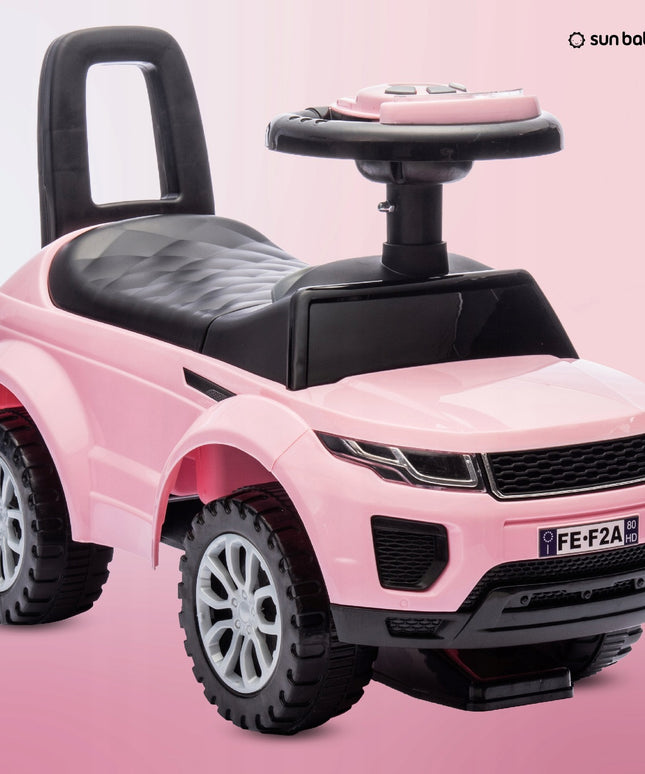 Vaikiškas automobilis 1 metų vaikui, šviesiai rožinis (Sun Baby)