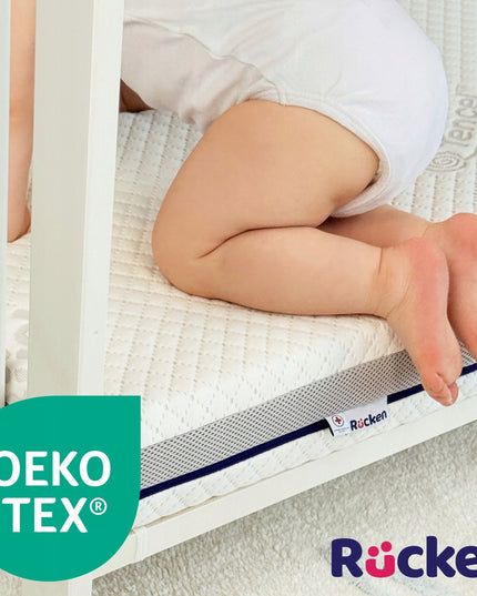 Vaikiškas čiužinys 120x60 H2 H3 ortopedinis kūdikiui – medicininis čiužinys su ventiliacija, hipoalerginis, Tencel užvalkalas, Rucken