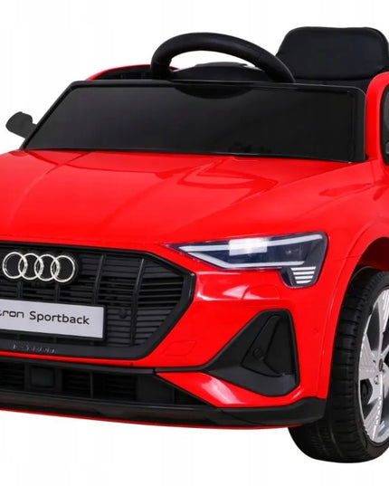 Vaikiškas elektromobilis Audi e-tron 4X4, odinė sėdynė, EVA ratai, pultelis
