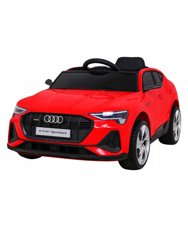 Vaikiškas elektromobilis Audi e-tron 4X4, odinė sėdynė, EVA ratai, pultelis