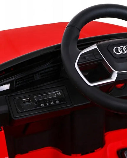 Vaikiškas elektromobilis Audi e-tron 4X4, odinė sėdynė, EVA ratai, pultelis