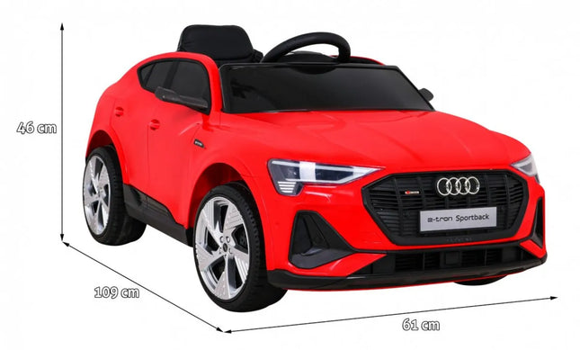 Vaikiškas elektromobilis Audi e-tron 4X4, odinė sėdynė, EVA ratai, pultelis