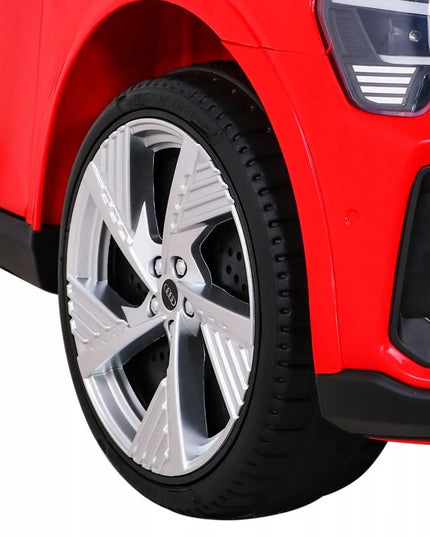 Vaikiškas elektromobilis Audi e-tron 4X4, odinė sėdynė, EVA ratai, pultelis