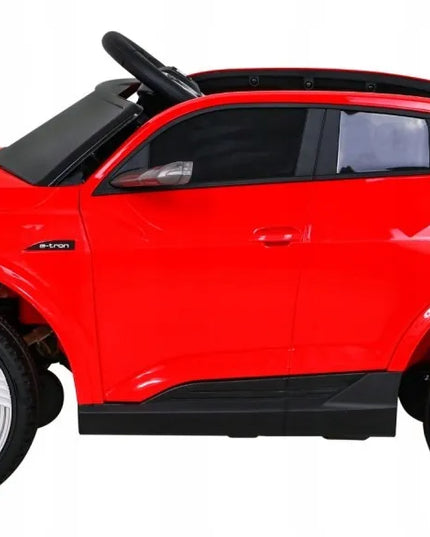Vaikiškas elektromobilis Audi e-tron 4X4, odinė sėdynė, EVA ratai, pultelis