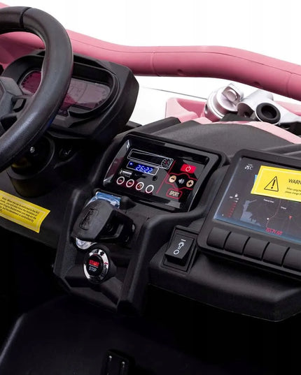 Vaikiškas elektromobilis Buggy Maverick Turbo RR rožinis