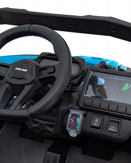 Vaikiškas elektromobilis „CAN-AM Maverick“ ATV, mėlynas