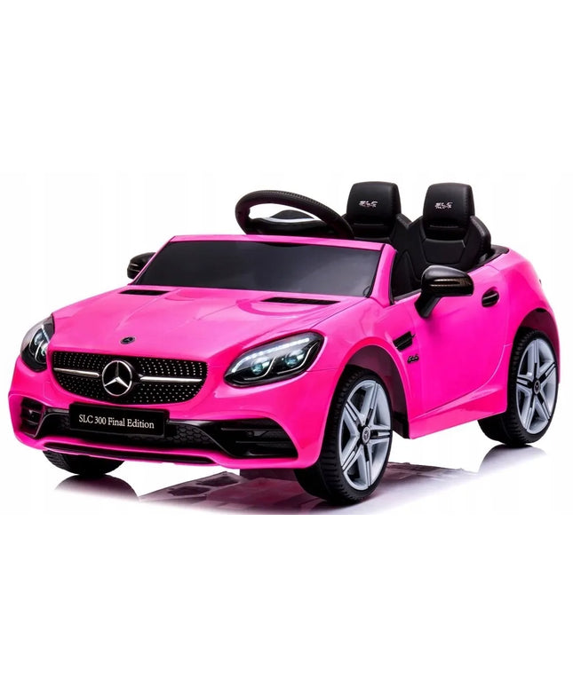 Vaikiškas elektromobilis R-SPORT Mercedes SLC 300, rožinis, EVA ratai, minkšta sėdynė