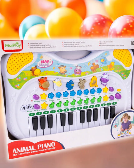 Vaikiškas lavinamasis pianinas su ūkio gyvūnų garsais MalPlay
