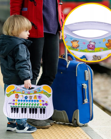 Vaikiškas lavinamasis pianinas su ūkio gyvūnų garsais MalPlay