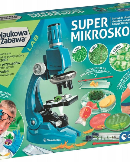 Vaikiškas mokslinis mikroskopas su priedais ir eksperimentais (Clementoni)