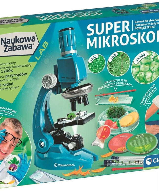 Vaikiškas mokslinis mikroskopas su priedais ir eksperimentais (Clementoni)