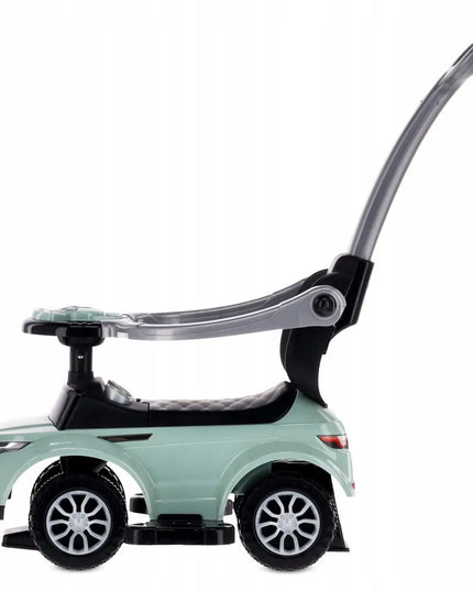 Vaikiškas paspiriamas automobilis Sun Baby Sport Car su daiktadėže, pakojais ir apsauginiu lankeliu