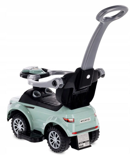 Vaikiškas paspiriamas automobilis Sun Baby Sport Car su daiktadėže, pakojais ir apsauginiu lankeliu