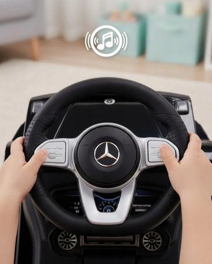 Vaikiškas paspirtukas stumdukas Mercedes Benz G su garsais ir daiktadėže