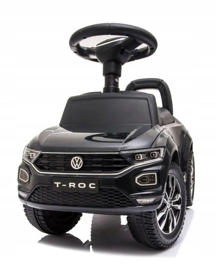 Vaikiškas paspirtukas-stumiukas Volkswagen T-Roc, juodas, SUN BABY
