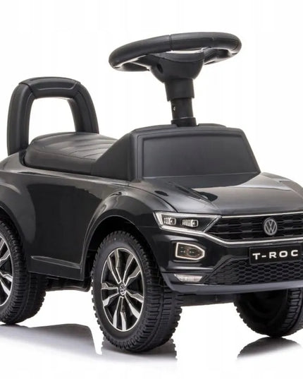 Vaikiškas paspirtukas-stumiukas Volkswagen T-Roc, juodas, SUN BABY