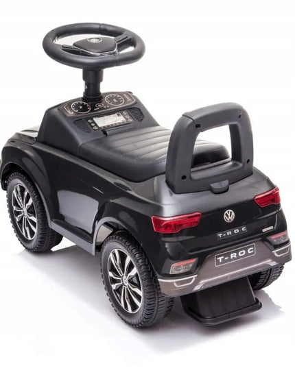Vaikiškas paspirtukas-stumiukas Volkswagen T-Roc, juodas, SUN BABY