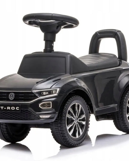 Vaikiškas paspirtukas-stumiukas Volkswagen T-Roc, juodas, SUN BABY