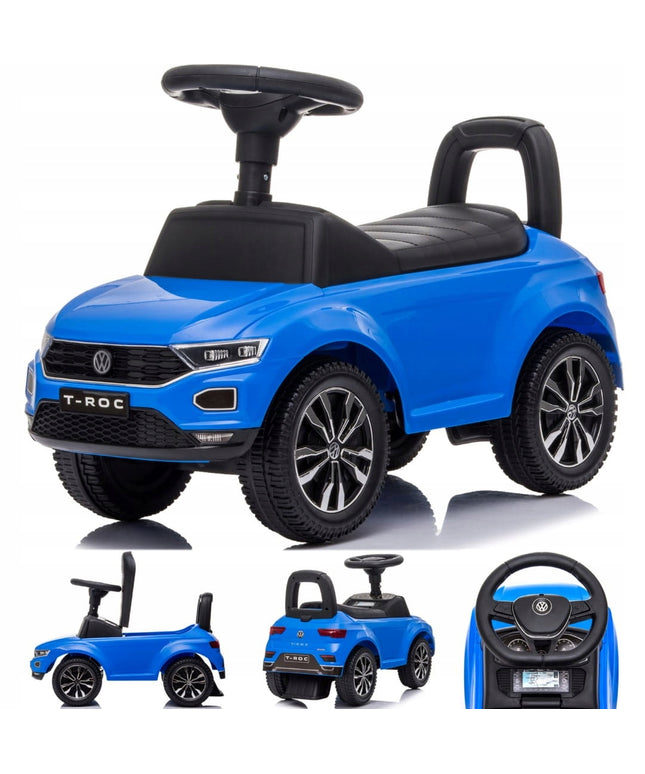 Vaikiškas paspirtukas vaikštynė Volkswagen T-Roc su dėtuve ir garsiniu signalu SUN BABY