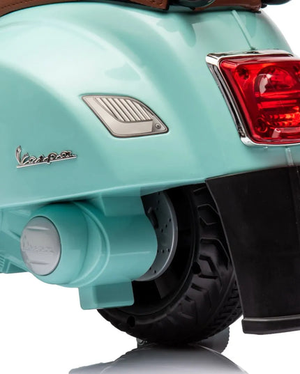 Vaikiškas paspirtukas „Vespa Mini“ su akumuliatoriumi ir atrama