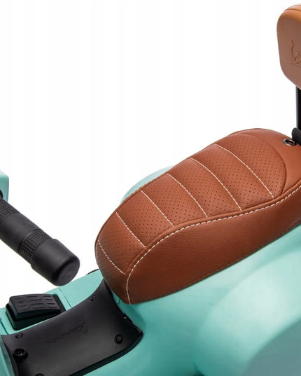 Vaikiškas paspirtukas „Vespa Mini“ su akumuliatoriumi ir atrama