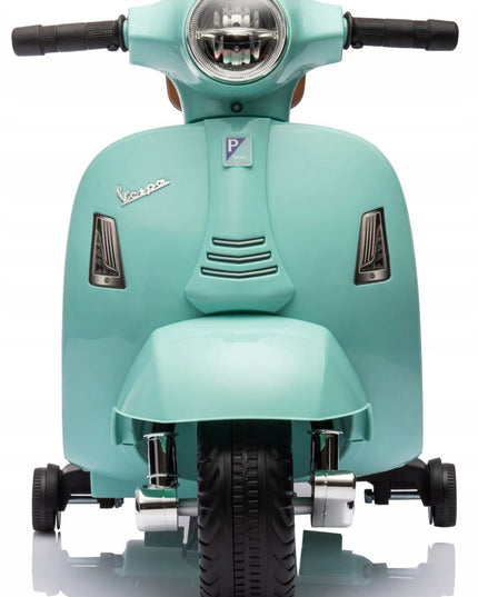 Vaikiškas paspirtukas „Vespa Mini“ su akumuliatoriumi ir atrama