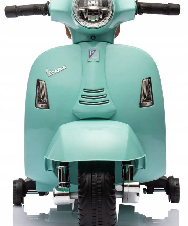 Vaikiškas paspirtukas „Vespa Mini“ su akumuliatoriumi ir atrama