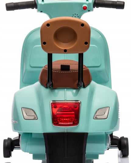 Vaikiškas paspirtukas „Vespa Mini“ su akumuliatoriumi ir atrama