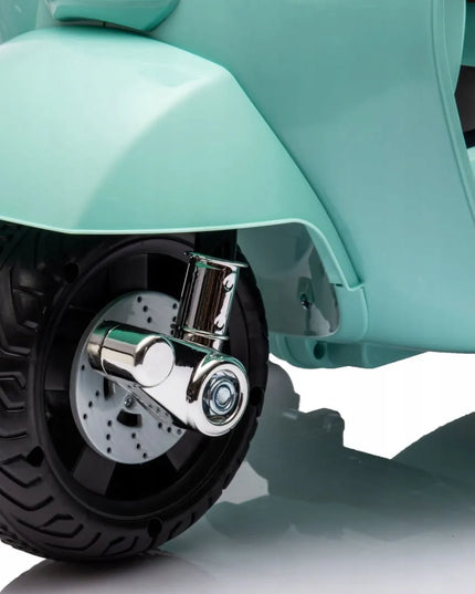 Vaikiškas paspirtukas „Vespa Mini“ su akumuliatoriumi ir atrama