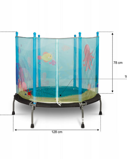 Vaikiškas sodo ir namų batutas su apsauginiu tinklu ir putplasčiu 100 cm