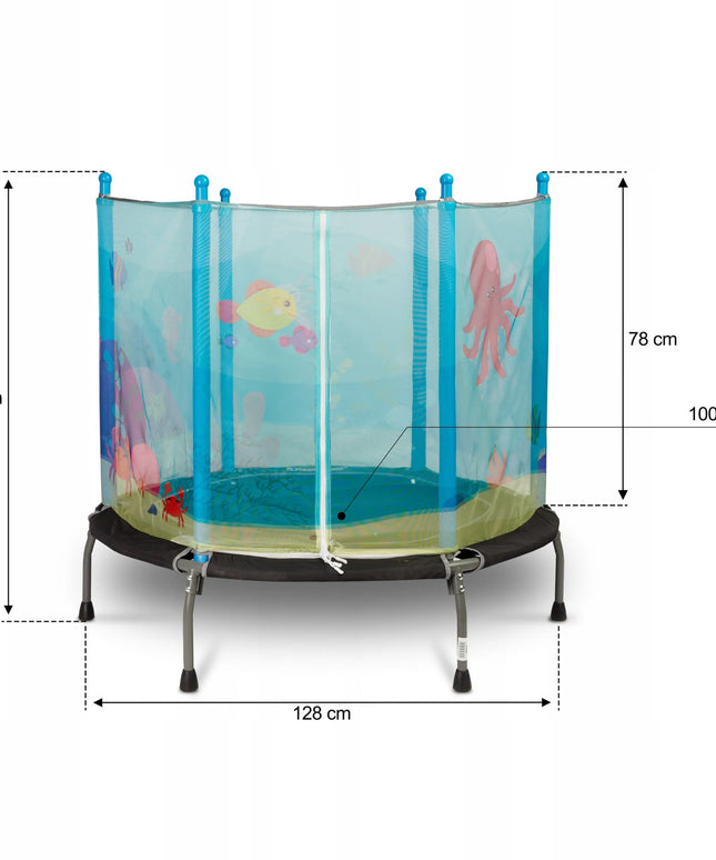 Vaikiškas sodo ir namų batutas su apsauginiu tinklu ir putplasčiu 100 cm