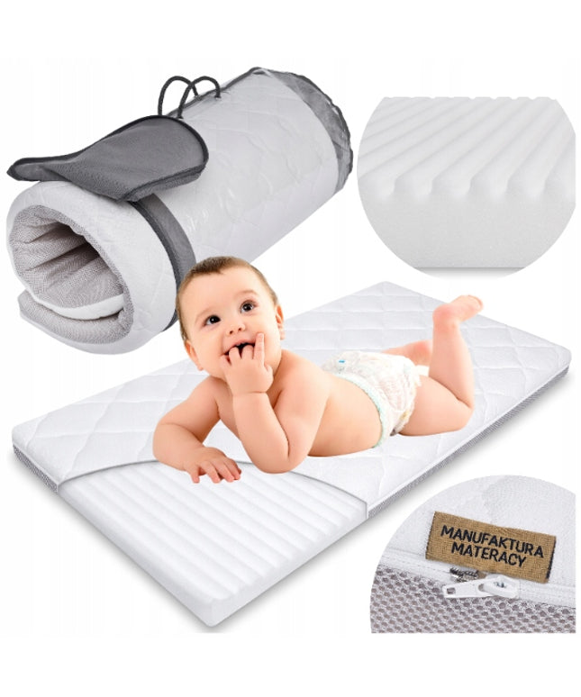 Vaikiškas turistinis čiužinys kelioninei lovytei 120x60 cm (Manufaktura Materacy)