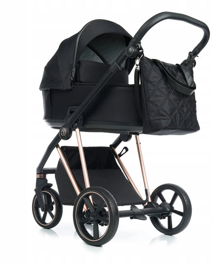 Vaikiškas vežimėlis 2 viename Roan Ivi 2.0 Cocoa/Rose Gold + adapteriai