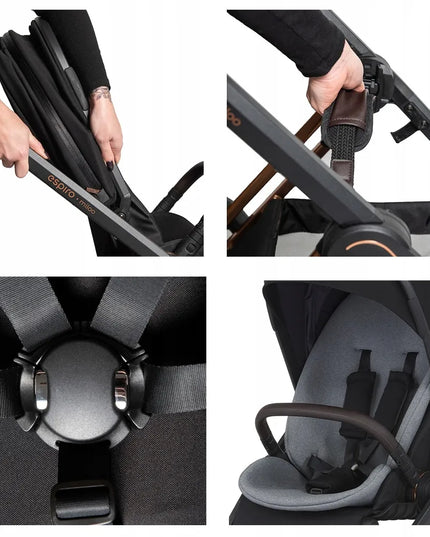 Vaikiškas vežimėlis 2in1 Espiro Miloo 2025 - 209 Charming Touch + Adapteriai