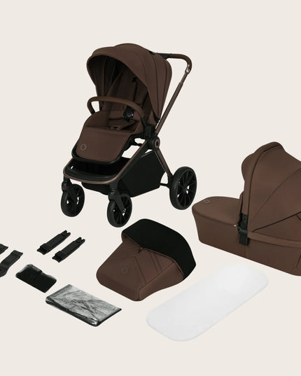 Vaikiškas vežimėlis 2in1 LIONELO MIKA PLUS Mocha Mousse