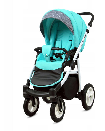 Vaikiškas vežimėlis 3-in-1 BabyLux Alu Way sportinis lopšys automobilinė kėdutė